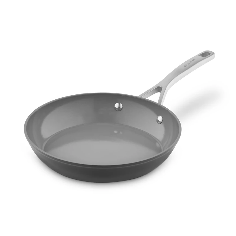 Sur La Table Hard Anodised 30cm Frying Pan, 10x Stronger Superior Ceramic Non-Stick Coating, Induction Compatible, Grey, SLT800373