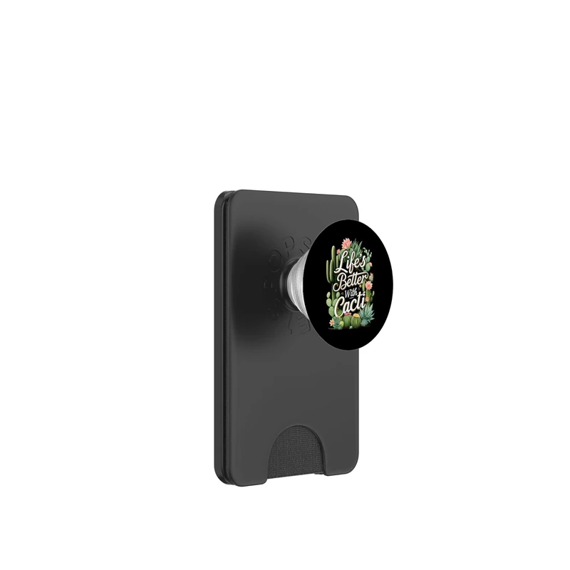 Life's Better With Cacti Funny Plant Lover Gardener Design PopSockets PopWallet for MagSafe