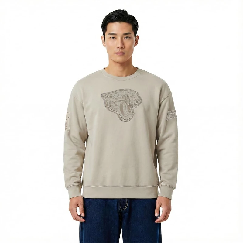 Pro Standard Mens NFL Jacksonville Jaguars Neutral Crewneck Sweatshirt Taupe L