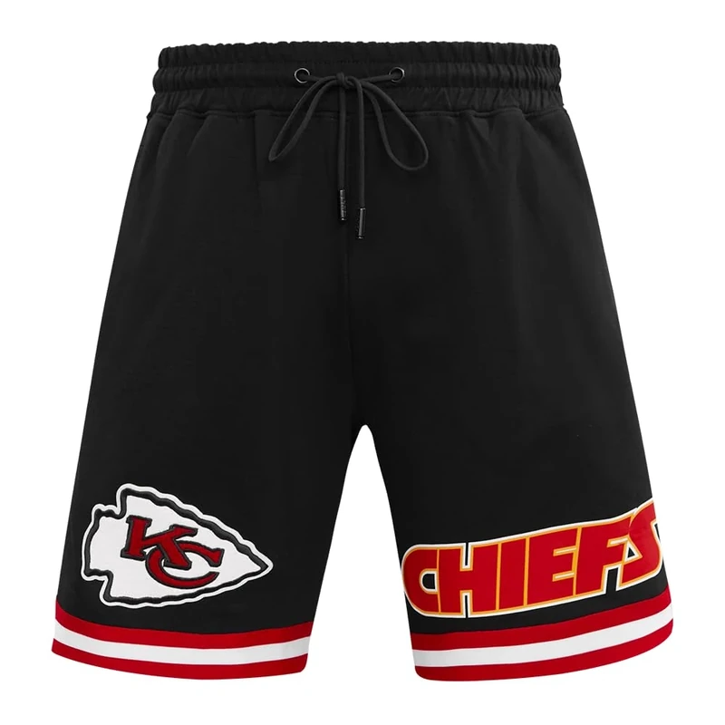 Pro Standard Mens NFL Kansas City Chiefs Classic Chenille Athletic Short Black 3XL