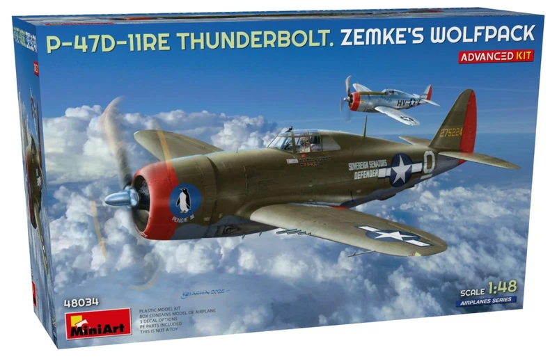 Miniart 1:48 - P-47D-11RE Thunderbolt, Zemke's, AdvKit