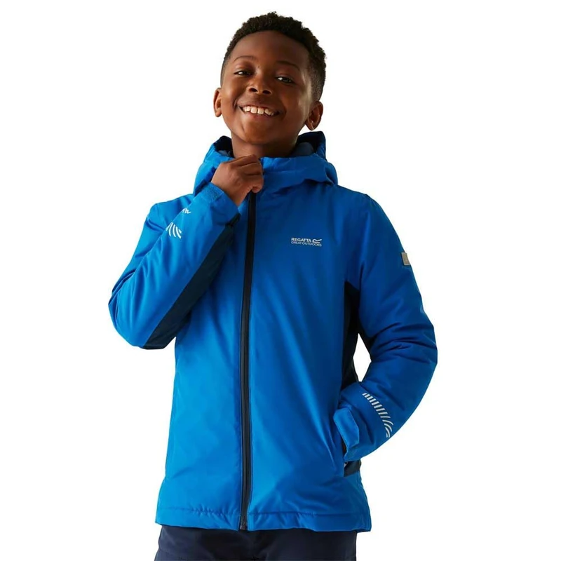 Regatta Kids Hurdle Waterproof Jacket Insulated Reflective Trims Winter Coat