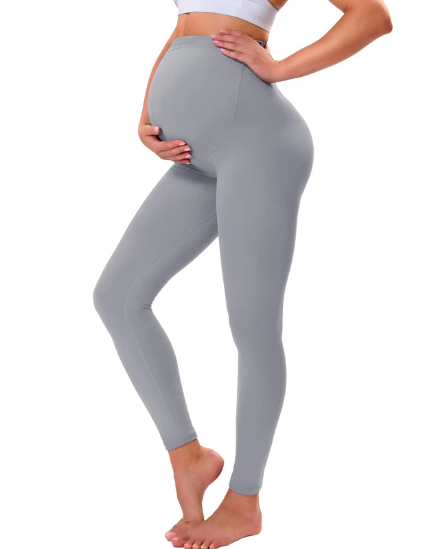 VALANDY Creamlush Maternity Leggings Over Bump Buttery Soft Belly Support Adjustable High Waisted Pregnancy Pants Yoga Pajama
