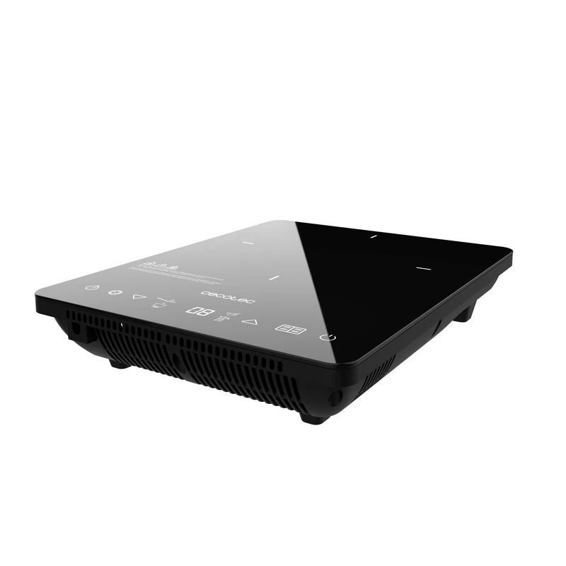 Cecotec Onyx Full Crystal Portable Induction Board. 2000W, 9 Power Levels, Enamelled Crsital, Temp 60-240ºC, 6 Programs, Automatic Detection, Timer 180 m, Overheat Protection