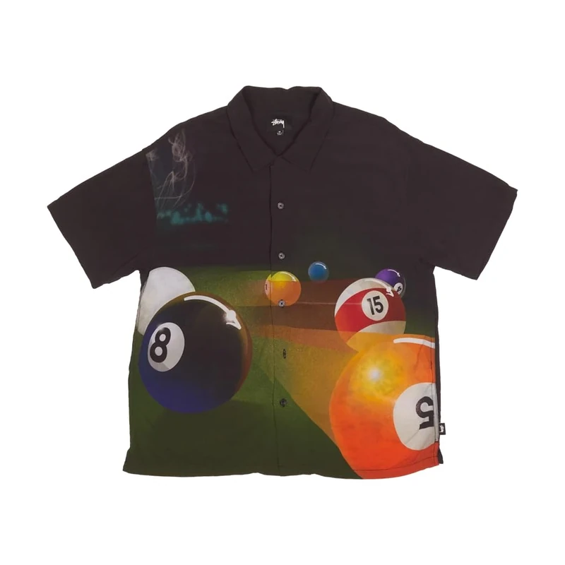 Stussy Pre-Loved Pool Hall S/S Shirt Multicoloured