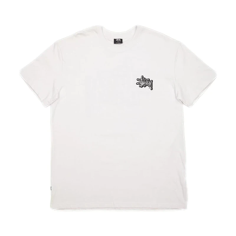 Stussy Pre-Loved Basic Logo T-Shirt White