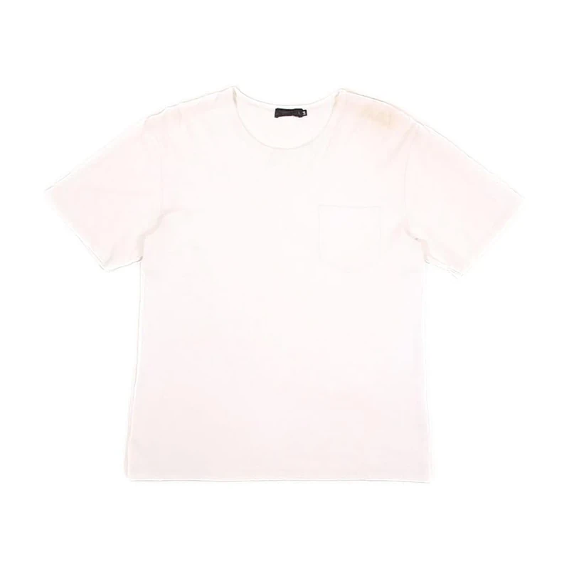 ORIGINAL FAKE Pre-Loved Clipping Mask Pocket Tee White