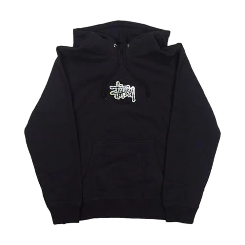 Stussy Pre-Loved Prism Logo Hoodie Black