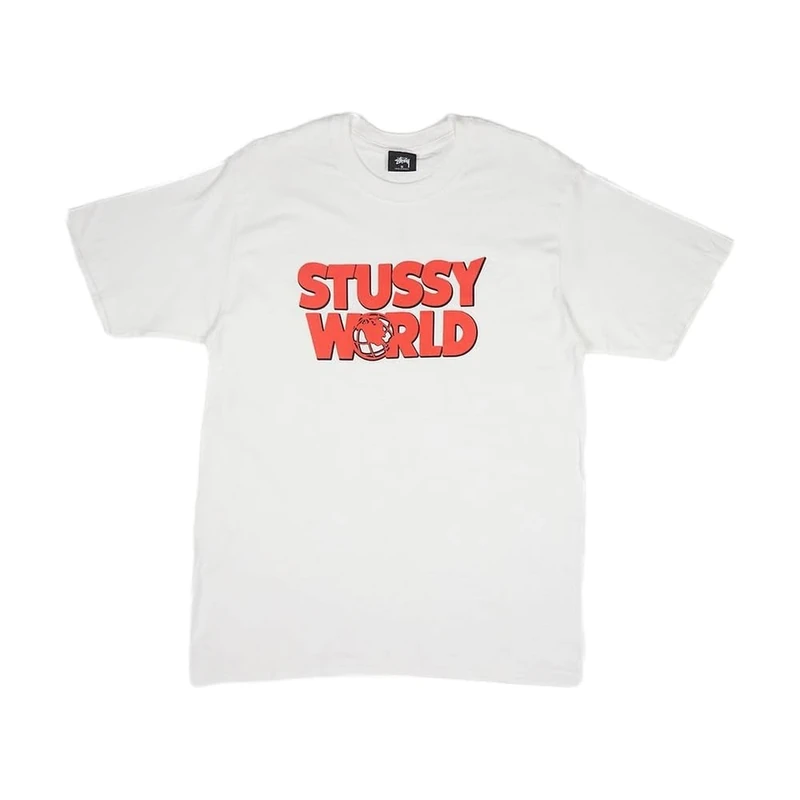 Stussy Pre-Loved Red World T-Shirt