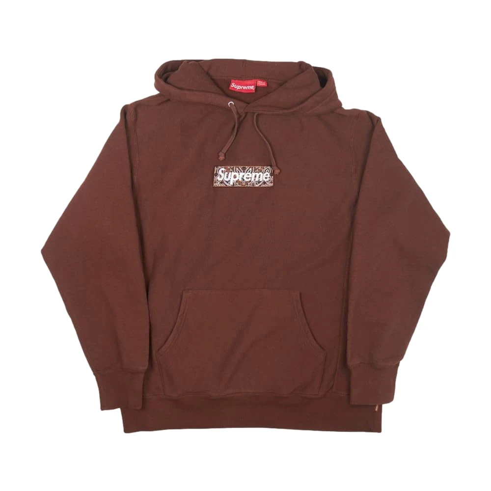 Supreme Pre-Loved Bandana Box Logo Hoodie Brown