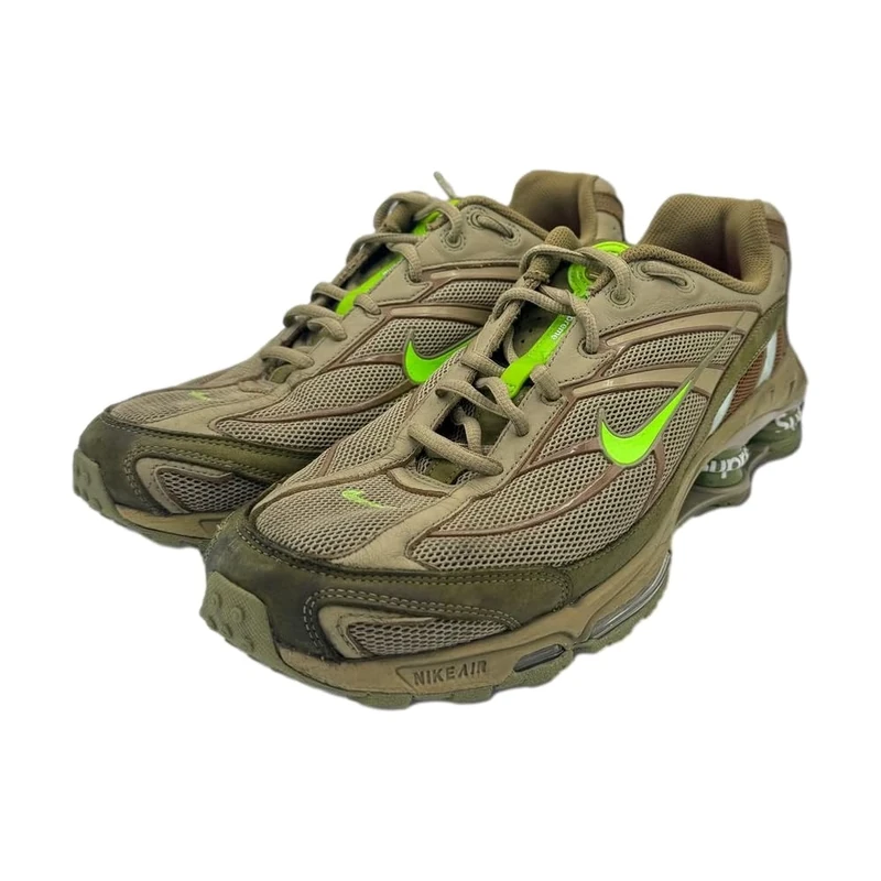 Supreme Pre-Loved Nike Shox Green Trainers - Size 10 Suede