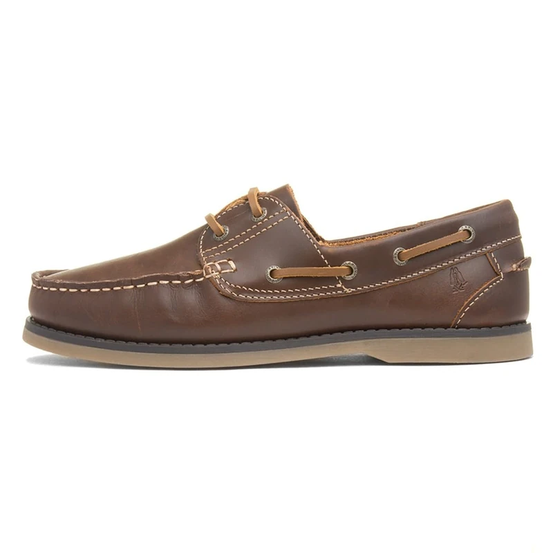Hush Puppies Men's Wilson Boat Shoe, Brown, 8 UK