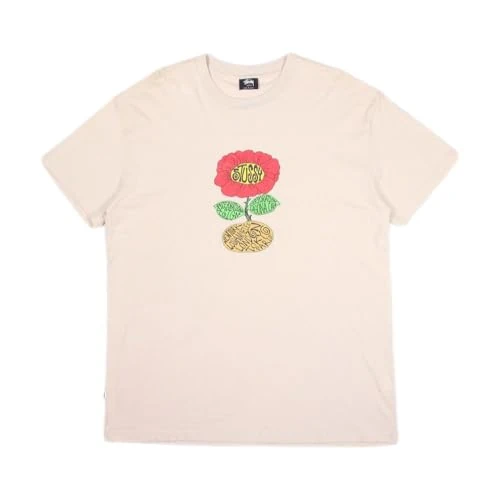 Stussy Pre-Loved Flower T-Shirt Beige