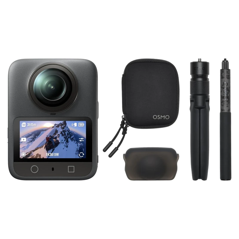 DJI Osmo 360 Vortex Combo, 360 Action Camera With 1-Inch 360° Imaging, Native 8K 360° Video, 4K/120fps & 170° Boost Video, Vortex Rotating Handle For Bullet-Time Effect