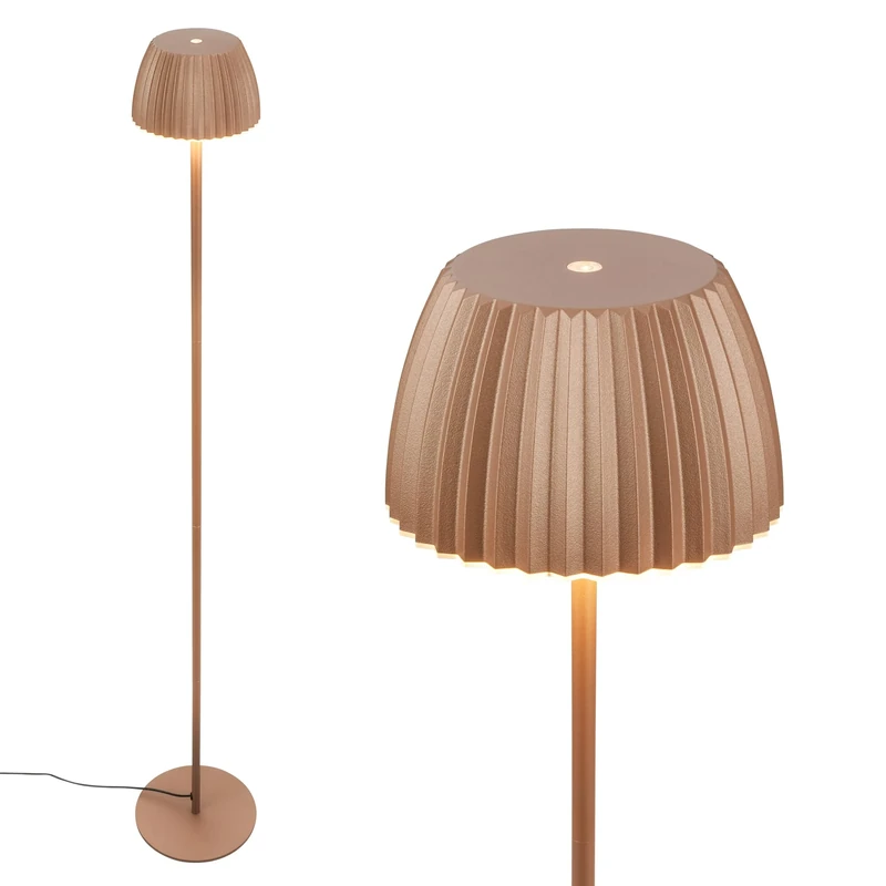 BRILONER - LED Floor lamp with Touch, dimmable, Light Edge, Warm White, Living Room, Standard Light, Standing Floor, 19x124 cm, Coffee