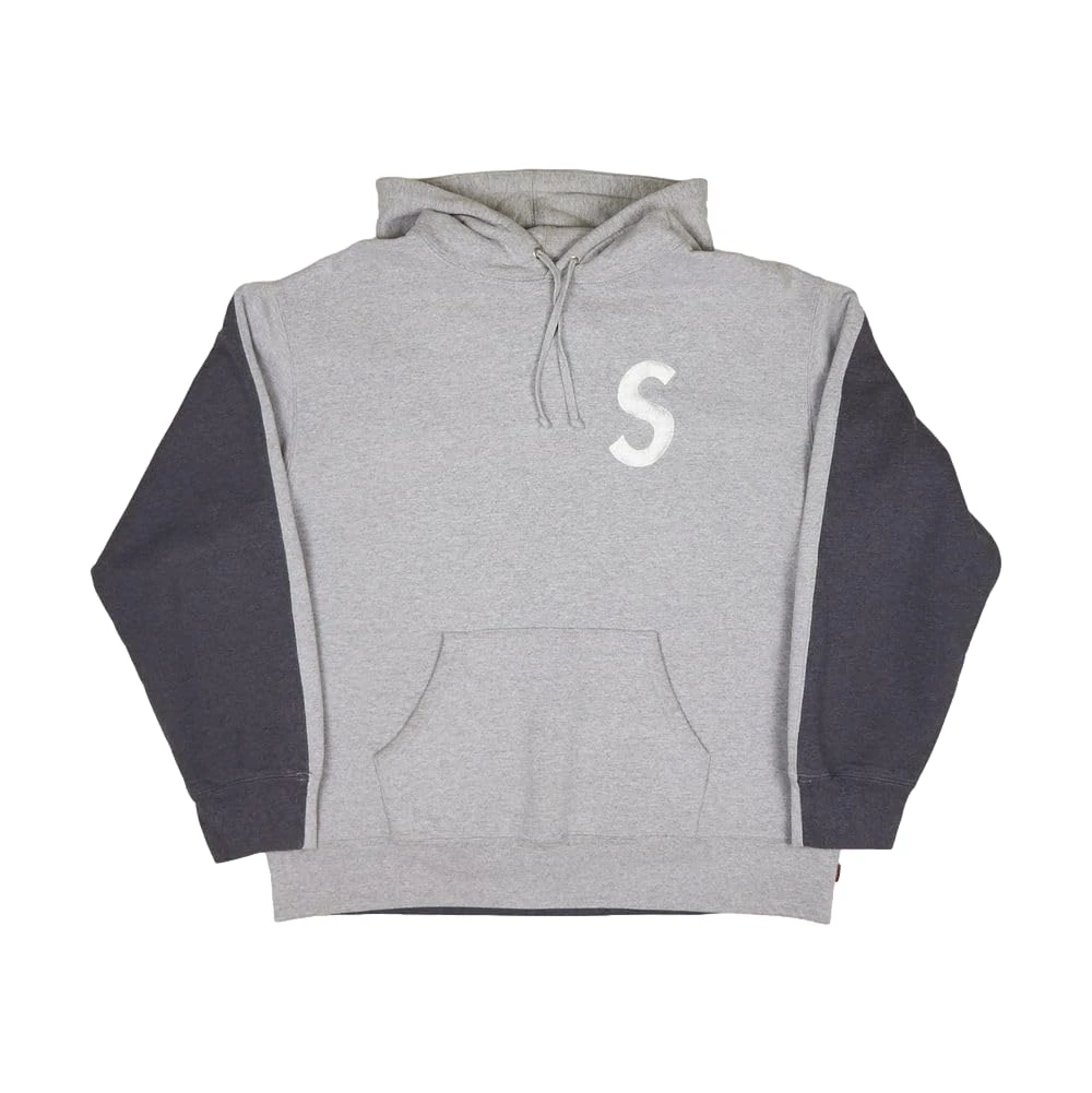Supreme Pre-Loved S Logo Split Hoodie Grey