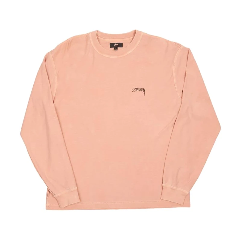 Stussy Pre-Loved Basic Logo Longsleeve T-Shirt Pink