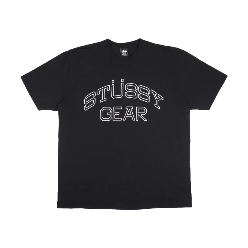 Stussy Pre-Loved Gear T-Shirt Black - Image 1