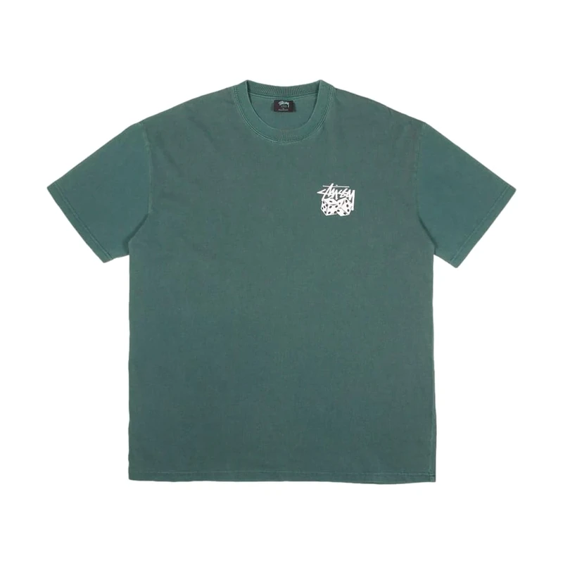 Stussy Pre-Loved Double Dice T-Shirt Green