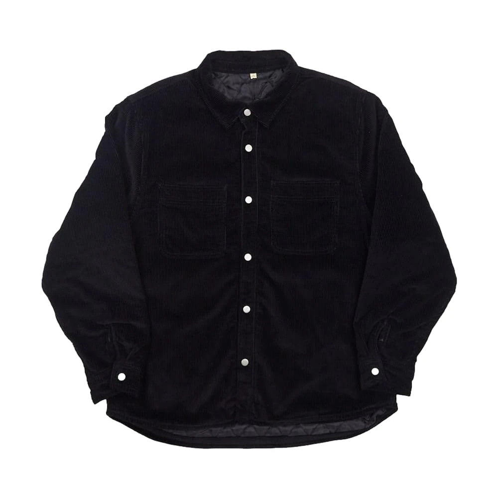 Stussy Pre-Loved Cord Quilted Overshirt Black