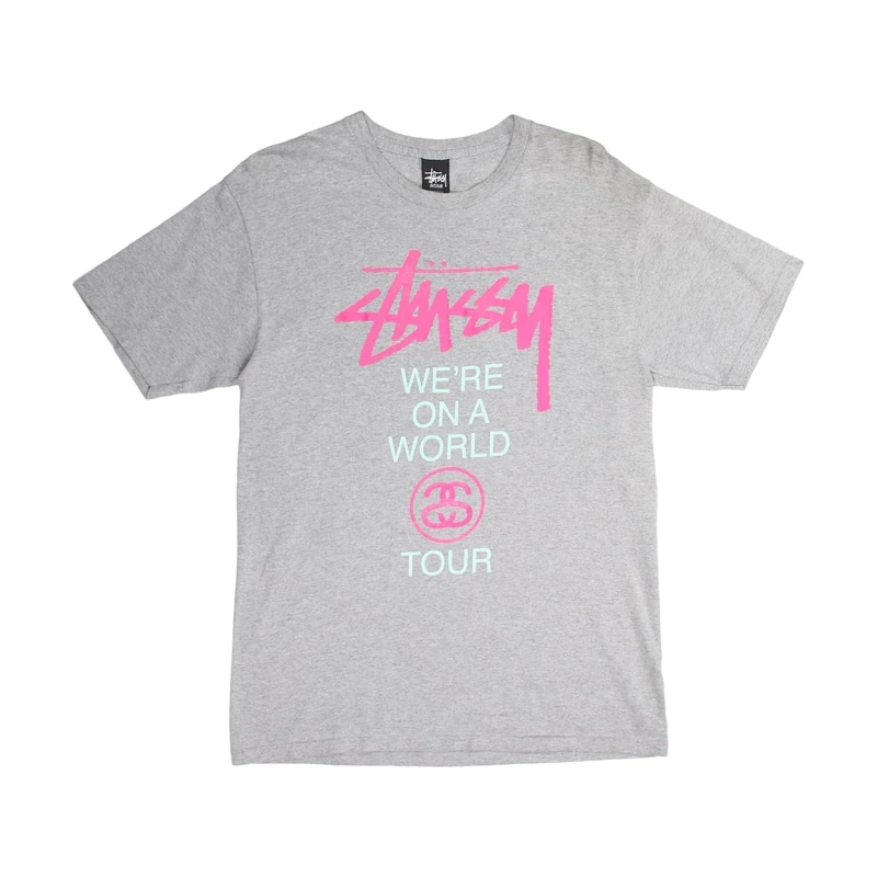 Stussy Pre-Loved On A WT T-Shirt Grey