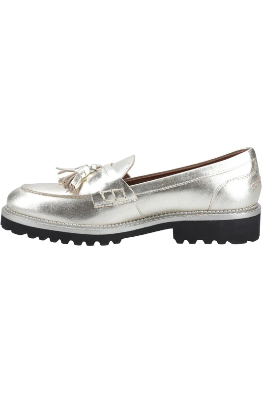 Hush Puppies Female Ginny Loafer, Gold, 5