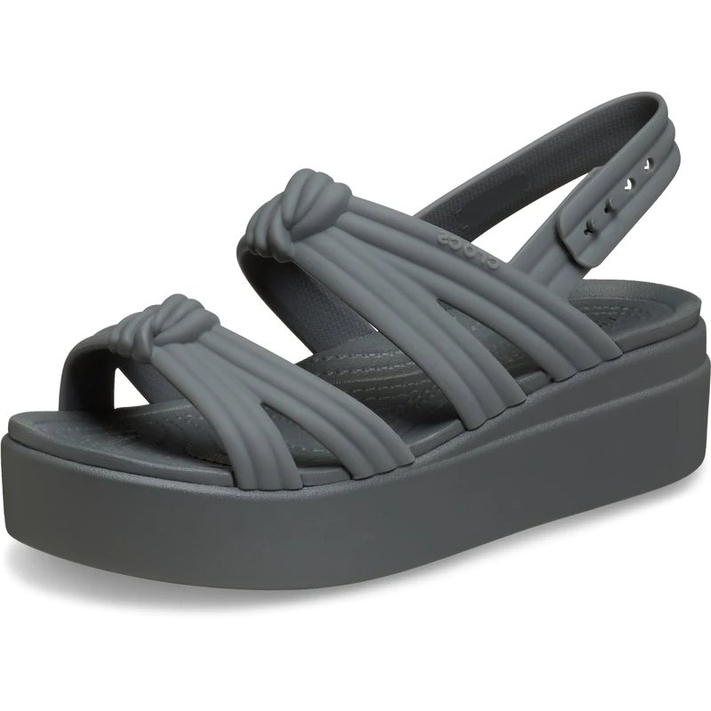 Crocs Women,Brooklyn Knot Low Wedge, Carbon, 4 UK Women - Image 1