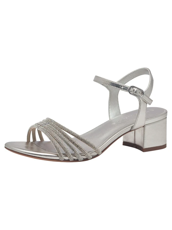 Tamaris Women’s sandal flat metallic 8 UK