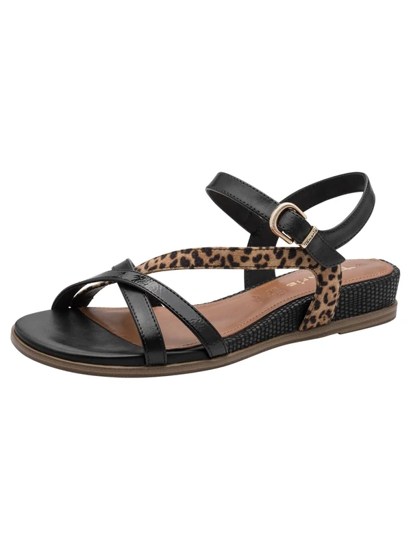 Tamaris Women’s sandal flat black 5 UK