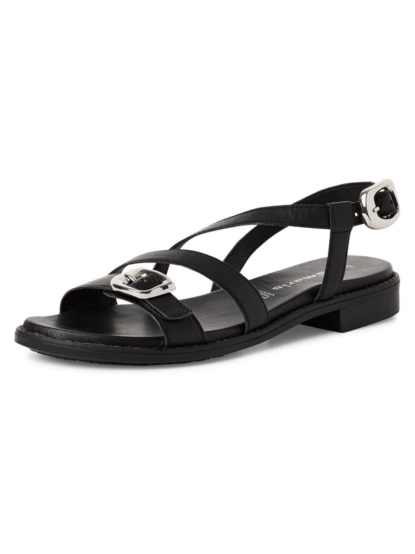 Tamaris Women’s leather sandal flat black 6.5 UK