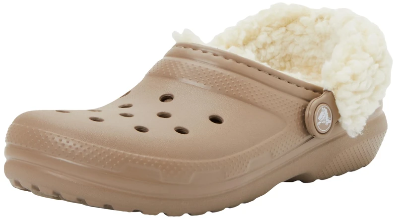 Crocs Unisex Kids,Classic Fleece Lined Clog K, Mushroom, 13 UK Child