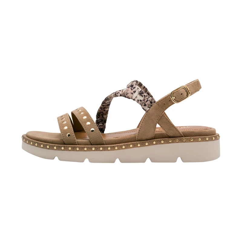 Tamaris Women’s sandal with wedge heel beige 4 UK