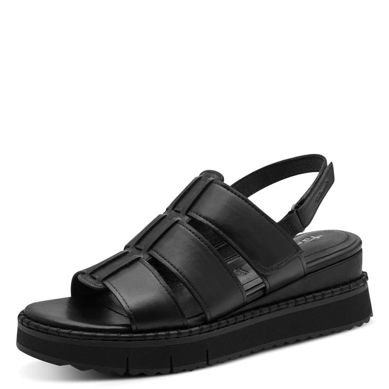 Tamaris Women’s sandal with wedge heel black 6.5 UK
