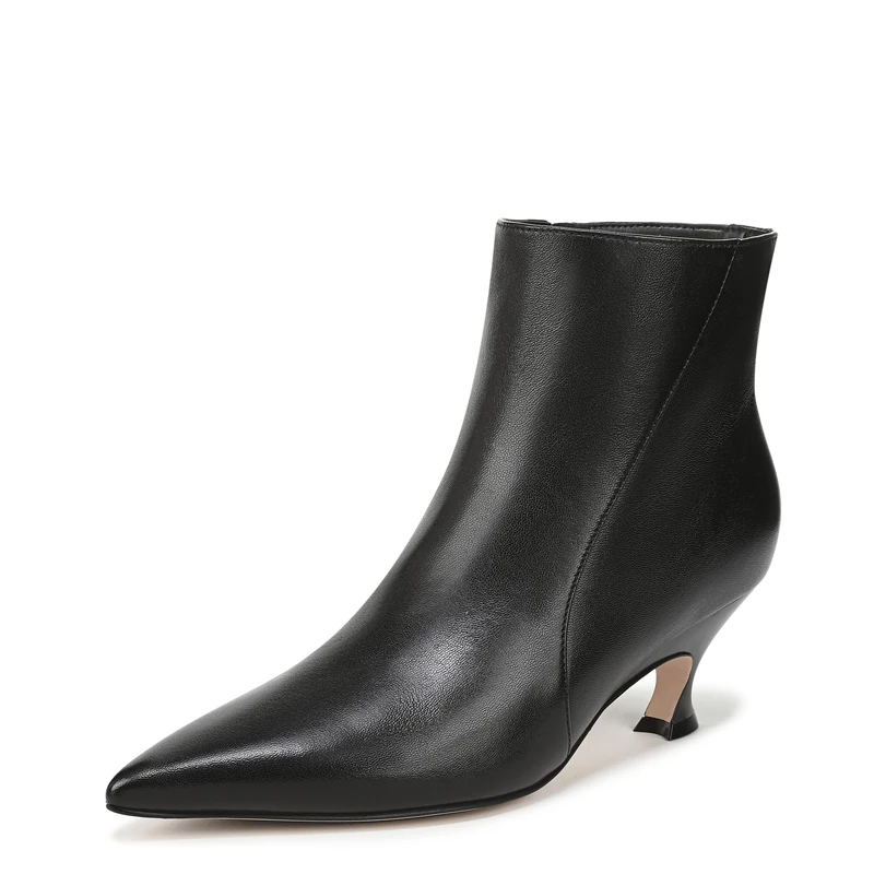 Naturalizer Womens Patrese Heeled Ankle Boots, Medium Fit, Black Leather, UK 4