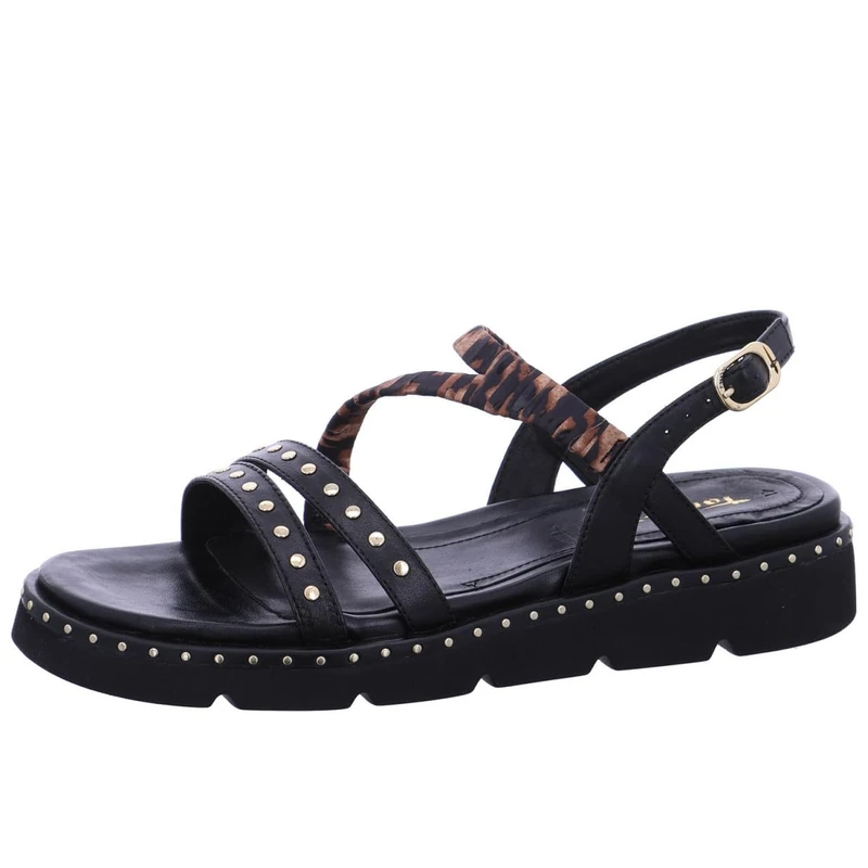 Tamaris Women’s sandal with wedge heel black 6.5 UK