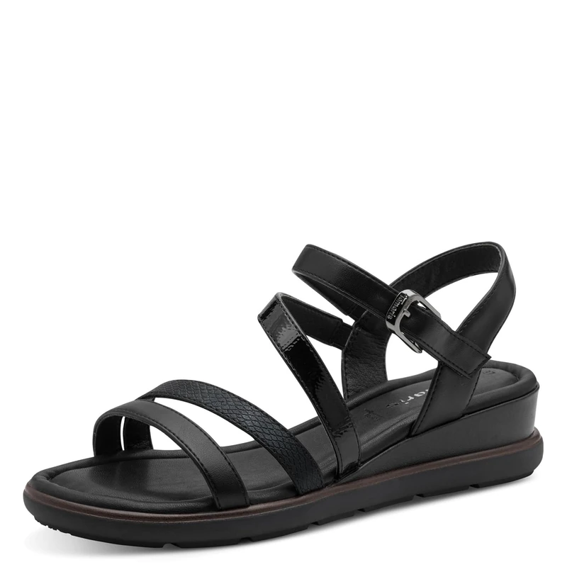 Tamaris Women’s sandal with wedge heel black 6.5 UK