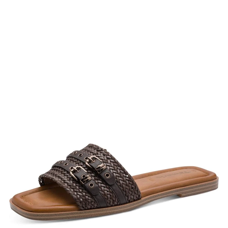Tamaris Women's mule flat brown 3.5 UK