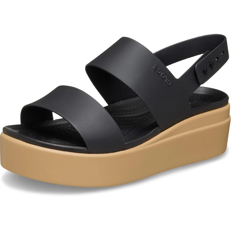 Crocs Women,Brooklyn Low Wedge, Black/Cashew, 4 UK Women