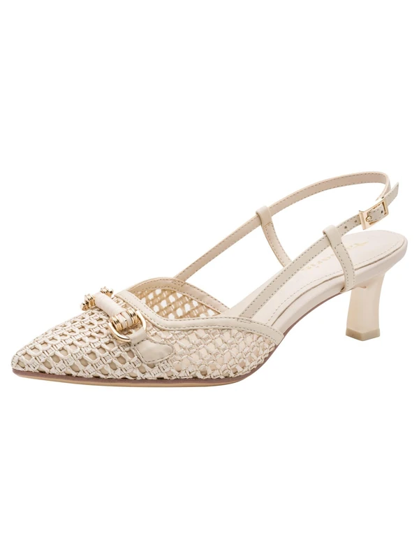 Tamaris Women's slingback pump with stiletto heel beige 6.5 UK