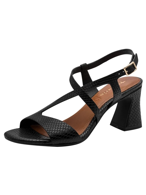 Tamaris Women’s sandal with block heel leather black 5 UK