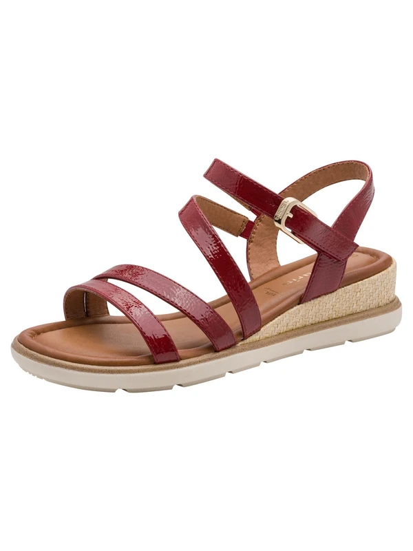 Tamaris Women’s sandal with wedge heel red 7.5 UK - Image 1