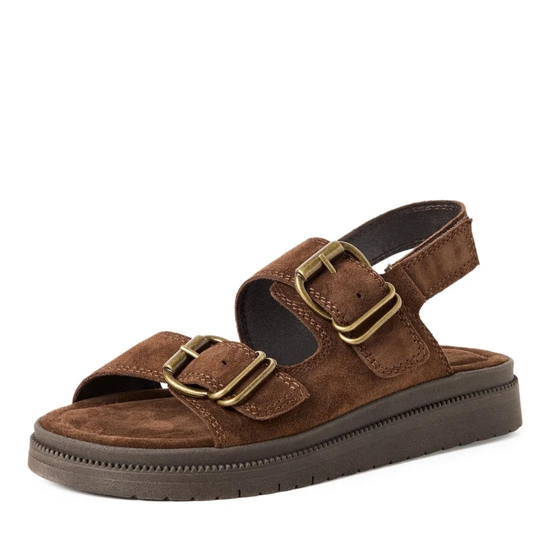Tamaris Women’s sandal with wedge heel brown 3.5 UK