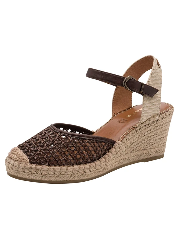 Tamaris Women’s espadrilles with wedge heel brown 6.5 UK