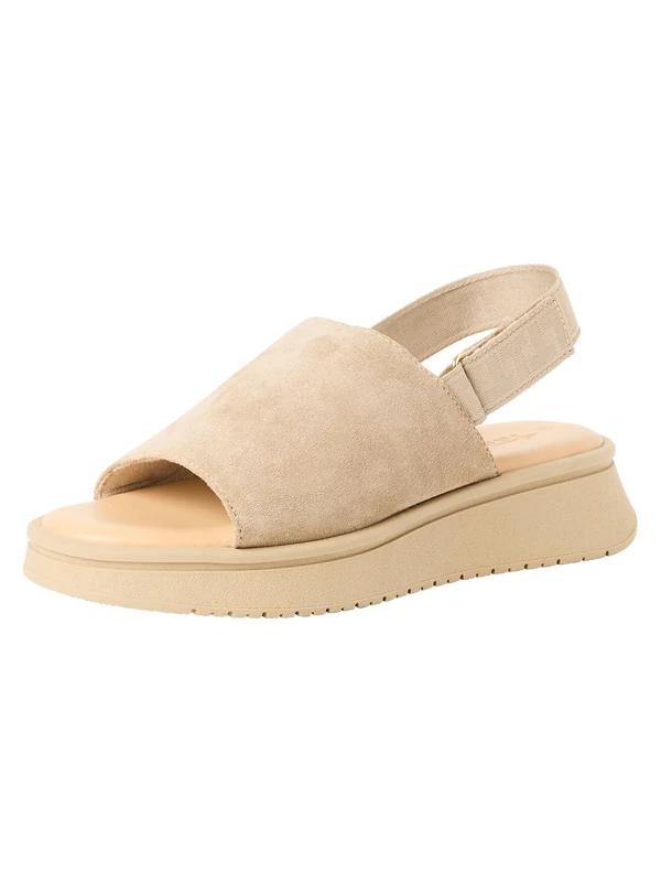 Tamaris Women’s sandal with wedge heel beige 3.5 UK - Image 1