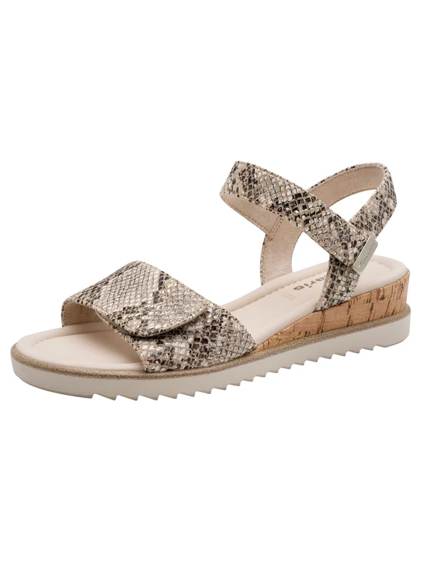 Tamaris Women’s sandal with wedge heel beige 5.5 UK