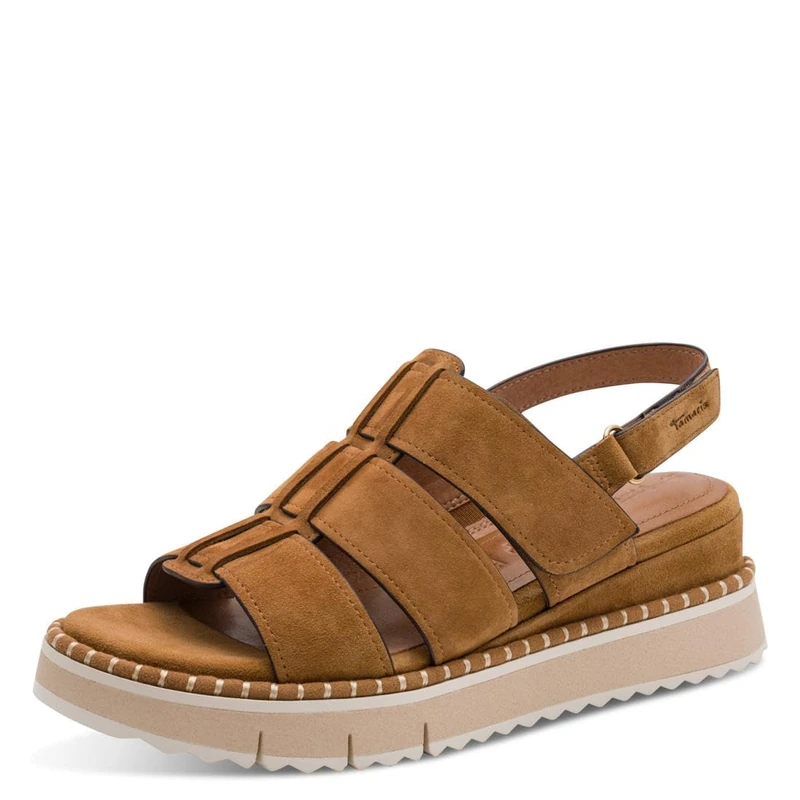 Tamaris Women’s sandal with wedge heel brown 5.5 UK