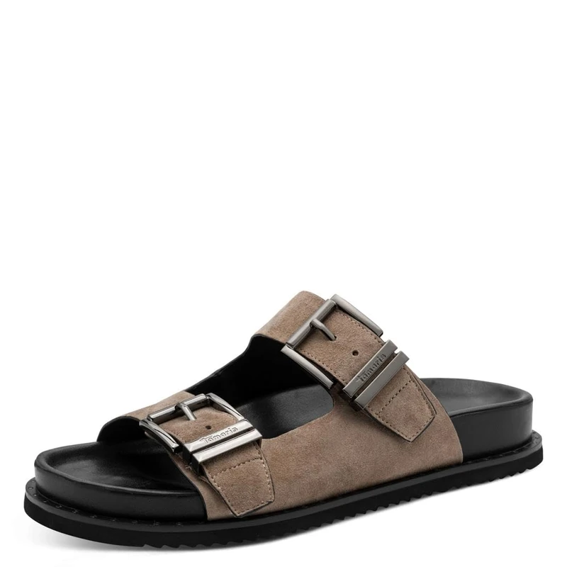 Tamaris Women's footbed mule leather flat beige 6.5 UK