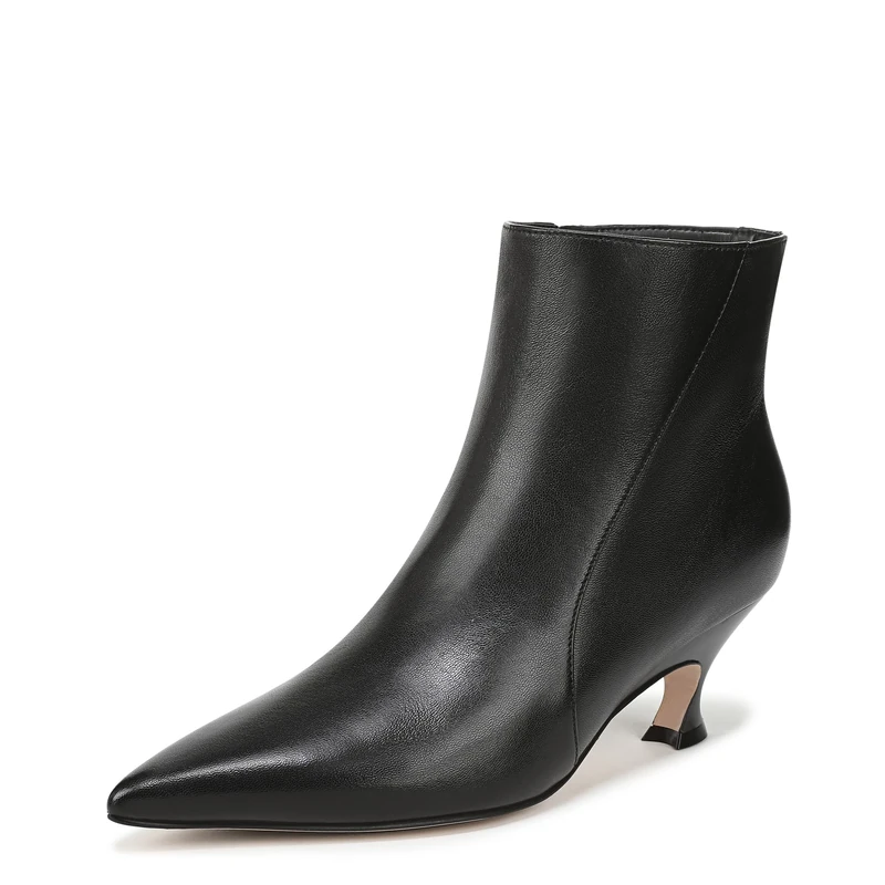 Naturalizer Womens Patrese Heeled Ankle Boots, Medium Fit, Black Leather, UK 7