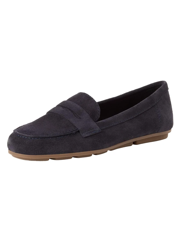Tamaris Women's loafer flat leather blue 4 UK