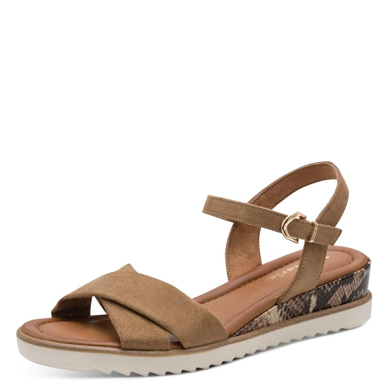 Tamaris Women’s sandal with wedge heel beige 5.5 UK